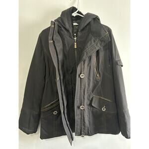 Perry Ellis Portfolio (L) Black Vintage Winter Coat Jacket Women’s Large 60067R